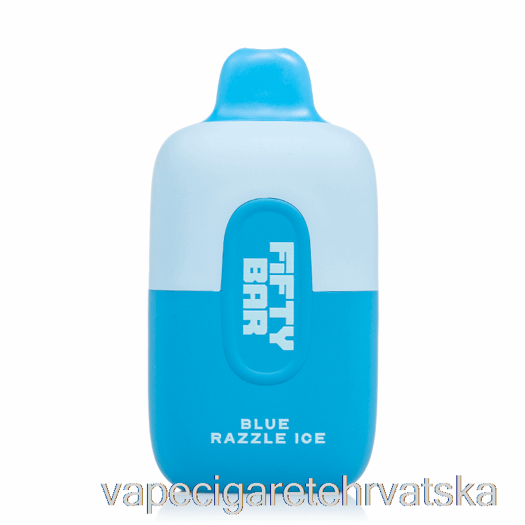 Vape Cigarete Fifty Bar 6500 Disposable Blue Razzle Ice